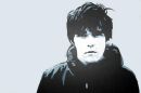 IAN BROWN - STONE ROSES.(EARLY.)BLUE.
SIZE: 36" X 24".